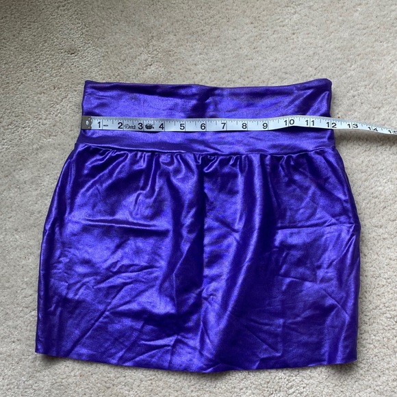 American Apparel Purple Metallic Skirt Sz Small - Picture 8 of 8